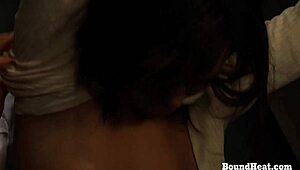 Bound Maid Watches Mistress Whip Session