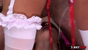 sharon pink and jannet enjoy ffm threesome facials