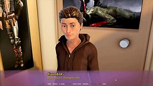 Peeping on my naked stepmom in bathroom during Summer Hentai game ep 1