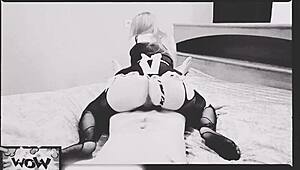 A young girl who is aroused is ready to go through a porn audition.