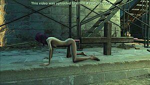 holly plays with dildo in fallout 4 outdoors
