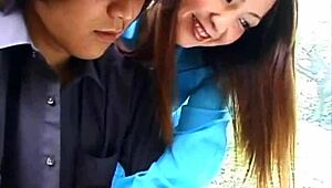 Asian Teacher Babe Seduces Student with Skilled Mouth