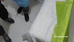 Camera caught patient getting drilled in both holes during consultation with husband watching! 😱