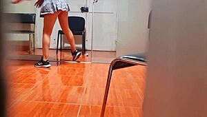 Mexican Institute Teacher Doesn't Notice The Upskirt View