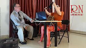 Naughty Employee Licks Pussy Sucks Dick At Office!