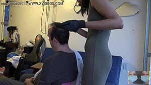 Watch as he dyes his hair brown in this gay couple video