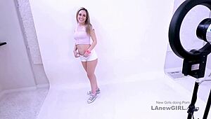 Brunette Model with Perfect Tits Licks Agent's Ass During Hot Audition