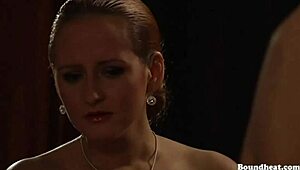 Lesbian Slaves Endure Whipping and Spanking from Sexy Mistress