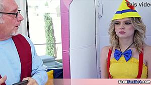 Dad Wins Sexbot at Vegas Restaurant to Test Tight Teen Pussy