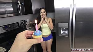 Old Man Licks Teen's Boobs And Devirginizes Her For Birthday