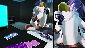 Yuuka-san rides cowgirl with big tits squirting.