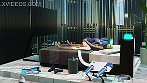 Yuuka-san rides cowgirl with big tits squirting.