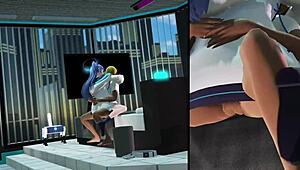 Yuuka-san rides cowgirl with big tits squirting.