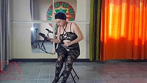 I am the dance teacher training nude ballerina Regina Noir, undressing and spanking her for punishment.