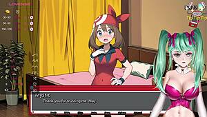 This is a compilation of a Vtuber’s stream of a rather explicit adult-themed video game called Pokémon: Masters.