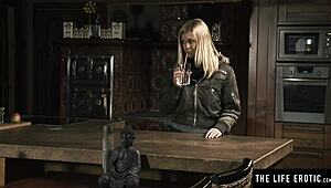 Daring Blonde Girl Sneaks Into Stranger's House to MASTURBATE Wildly on Their Bed