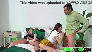 Sleazy Stepdads Foursome With Stepdaughters