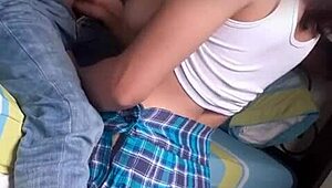 Hot School Babe Sucking Cock Until Cumshot in Mouth