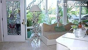 Stepdaughter Ellie Eilish seduces stepdad and fucks him hard!