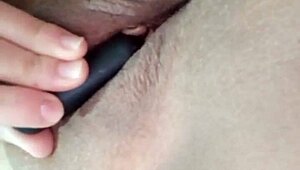 Delicious little pussy gets filled with cum!