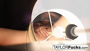 taylor vixen masturbates her big tits and pussy in hotel room