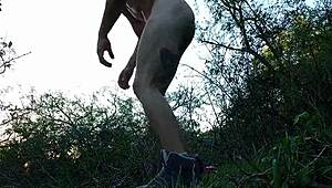 latino jerks off in the forest 😏