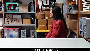 Cute Teen Caught Stealing Pleases Mall Cop to Avoid Trouble