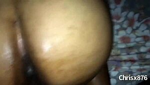 after shower moments with ebony amateur in a steamy setting, quite the view