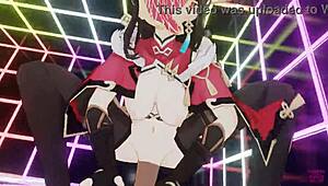 Masked bitch Beidou rides in intense sex scene