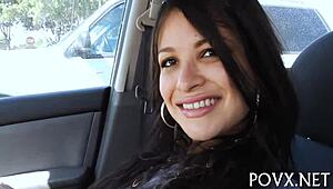 Sadine Godiva performs sloppy blowjob and hardcore fucking in POV