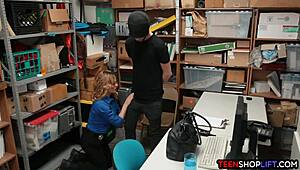 milf officer fucks shoplifter in office