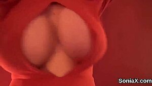 uhh, i can’t help it, unfaithful british milf lady sonia flashin her huge melons