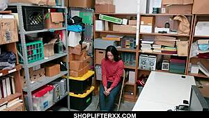 Cute Teen Caught Stealing Pleases Mall Cop to Avoid Trouble