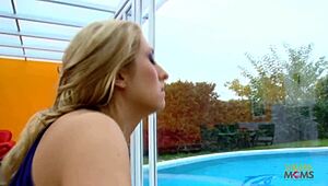 Poolside Encounter With Busty Blonde And Her Partner