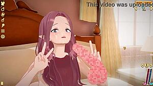 Hey, That Perverted Guy Toys With The Cute Girl's Big Tits In Hentai!