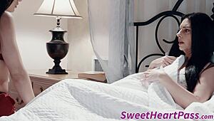 omg, milf got seduced by young lesbian with strapon in garage! 🔥