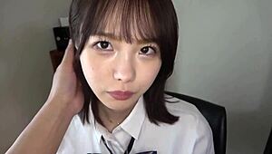 Part 2 of hot Japanese babe in hardcore homemade action