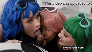 Defeated Superheros Sharing Dildo and Dick in Wild Action!