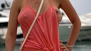 omg, check out this wild camel-toe flashing in public! i can’t believe she’s showing off outdoors.