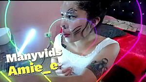 slut destroys his face with a lot of spit full deepthroat