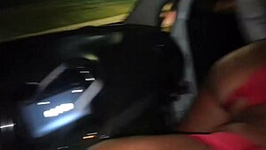 wife on all fours for strangers in dogging while cuckold jerks off