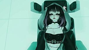 Slutty Girl Bound and Fucked Hard in Machine VRC ERP