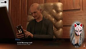 Sexy secretary with huge boobs at work