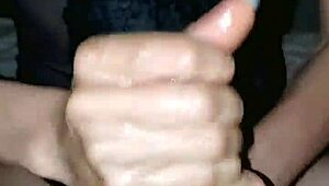 A Skinny Sexy Couple Engages In Intense Handjob Action, Stroking And Pleasuring Each Other.