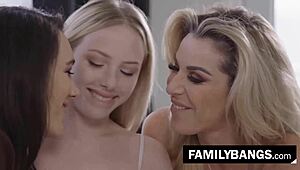 Hey, teen 18+ banging girlfriend and mom after breakup is wild! 😍