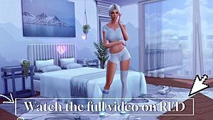 Lustful futanari stepmom seduces straight daughter in Sims 4 anime hentai animation