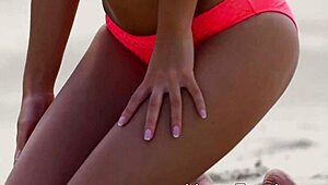 i love teasing with my perfect little pussy at the beach