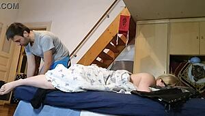 Hey, Pervert Stepson Jerking Off to Stepmother’s Feet in HD?