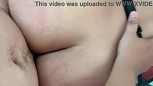 At home alone, a beautiful mexican teen moans softly during homemade missionary fucking by her partner.