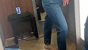 In the Dressing Room Hiding a Naughty Jewelry Plug